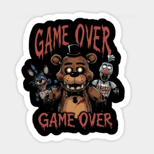 Five Nights At Freddy's Game Over Sticker